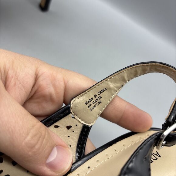 Adrienne Vittadini Pumps Women's Size 7.5 M Black Leather Jiante Ankle Strap - Picture 13 of 13